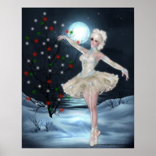 Ballerina Dancer Girl : Poster de Natal