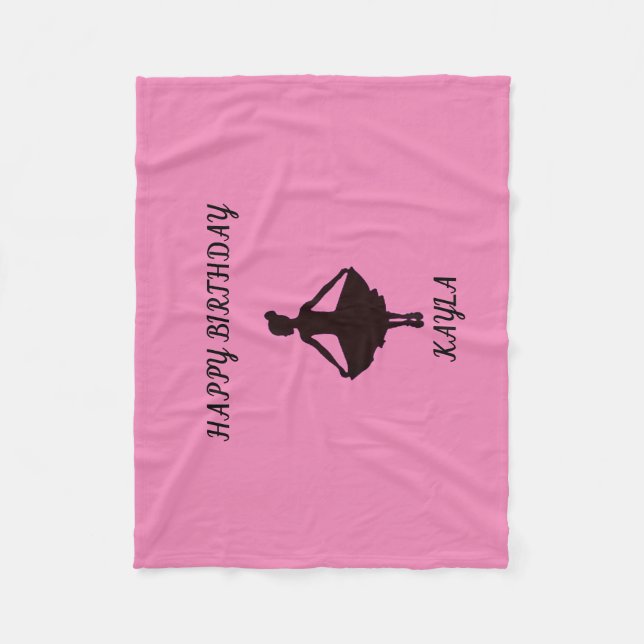 Ballerina, feliz aniversário, um cobertor personal (Frente)