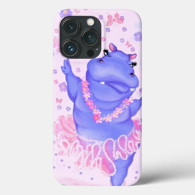 Ballerina Hippo Balé Dancer capas de iphone Engraç (Verso)