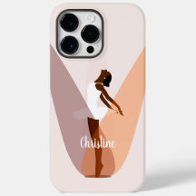 Ballerina Negra Dançarina de Ballet Rosa Claro Cas