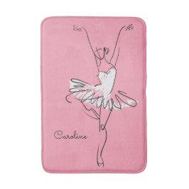 Ballerina nome personalizado e tapetes de banho de