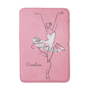 Ballerina nome personalizado e tapetes de banho de