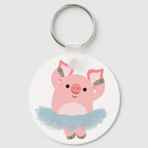 Ballerina Pig Chaveiro