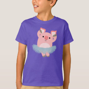 Ballerina Pig Crianças Camiseta