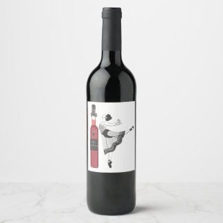 Ballerina, senhor tinto, rótulos de vinho.