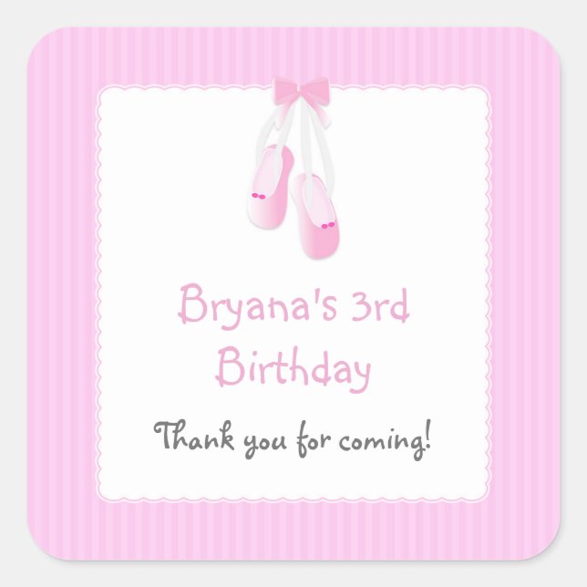 Ballerina Slippers, Balé rosa, adesivos (Frente)