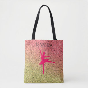 Ballerina tote bag com nome personalizado.