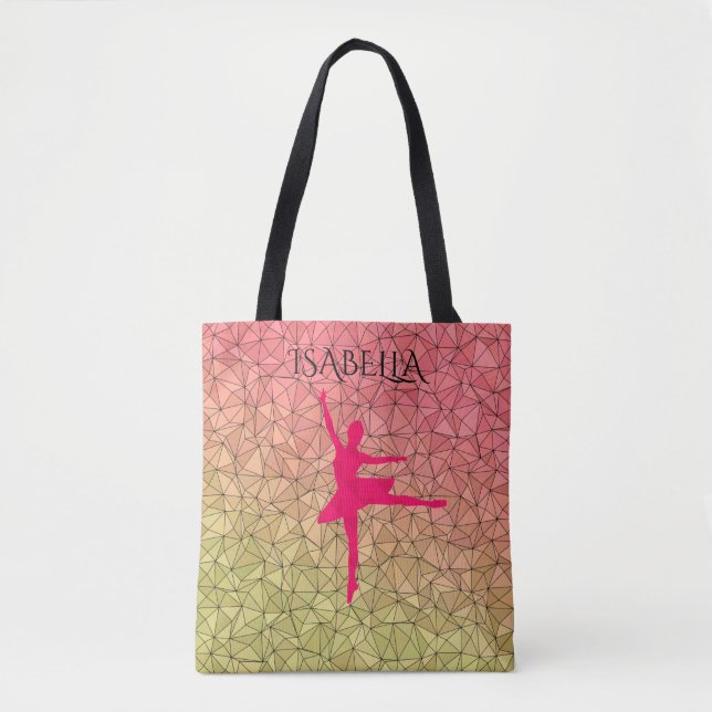 Ballerina tote bag com nome personalizado. (Frente)