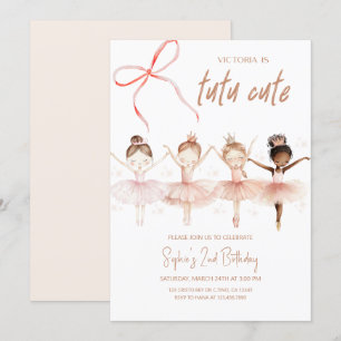 Ballerina Tutu - Convite para Aniversário Cute
