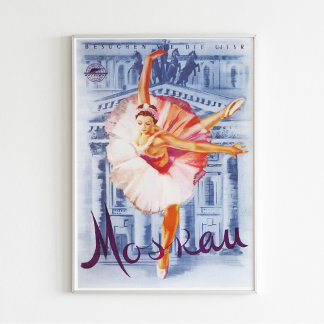 Ballerina Vintage Poster soviético