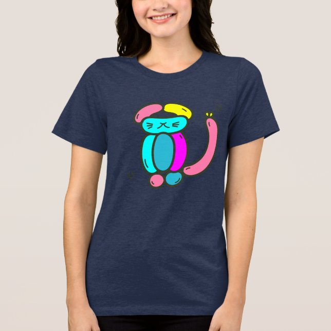 Balloon Animal Cat T-Shirt (Frente)