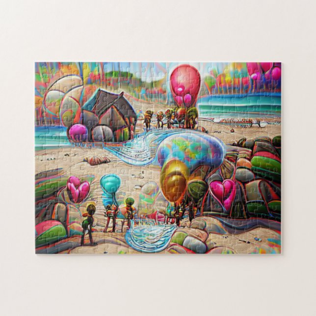 Balloons Beach Welcome Home Quebra-cabeça (Horizontal)