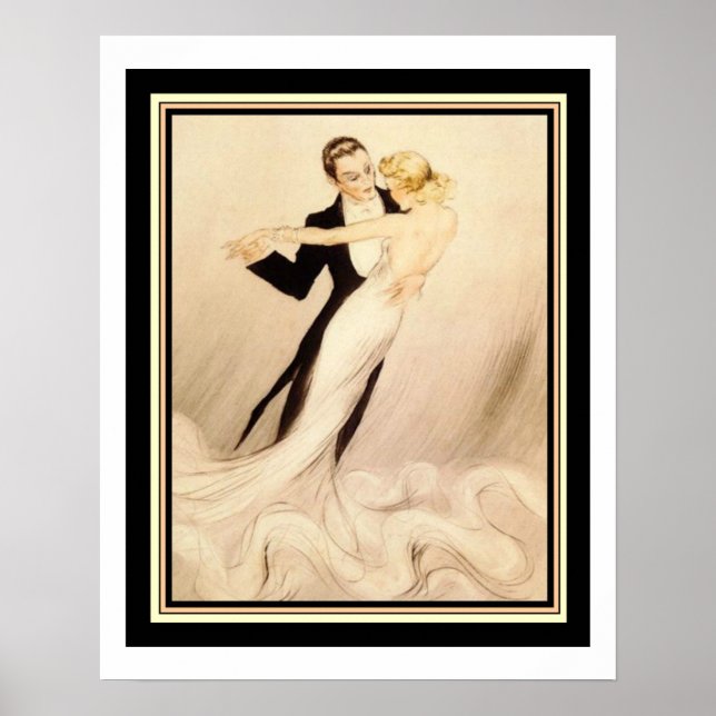 "Ballroom Dance" 16 x 20 Art Deco Impressão (Frente)