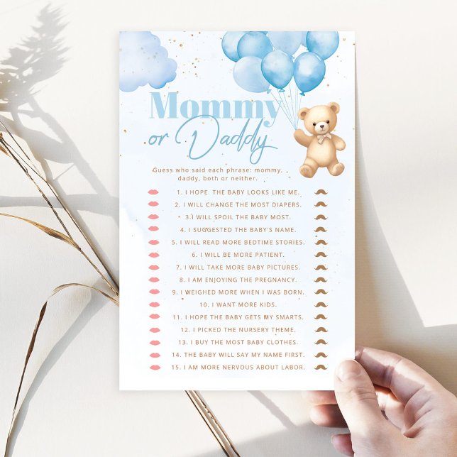 Balões Adivinham Quem Disse Que Era Mamãe Ou Pai (Criador carregado)