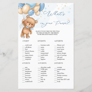 Balões Azuis do Urso de Teddy O que há no Jogo da