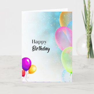 Balões - Cartão de Aniversário