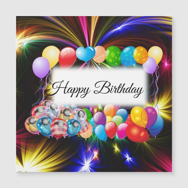Balões Cons, Coloridos, Fireworks, Aniversário (Frente)