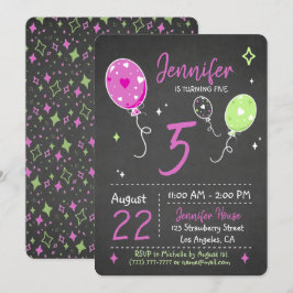 Balões | Convite para Blocos de Aniversário