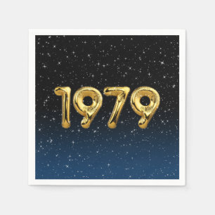 Balões de Aniversário 1979 Em Guardanapos de Estre