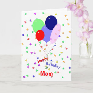 Balões de Aniversário Coloridos para o Cartão M