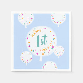 Balões de aniversário guardanapo personalizável az