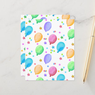 Balões de Aniversário Papel Colorido no Livro