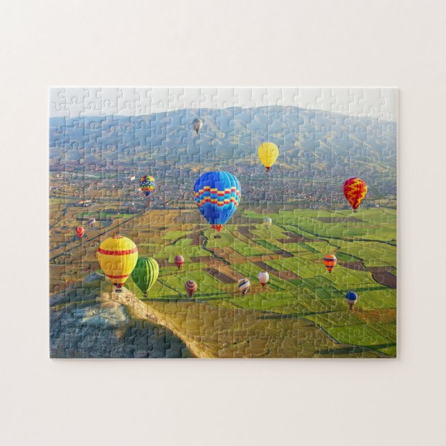Balões de Ar Acima do Quebra-cabeça do Campo Verde (Horizontal)