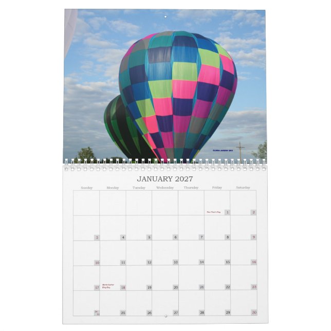 Balões de ar quente!!!!  Calendário 2011 (Jan 2027)