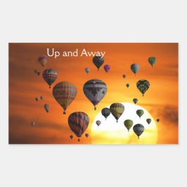 Balões de ar quente com adesivo de voo