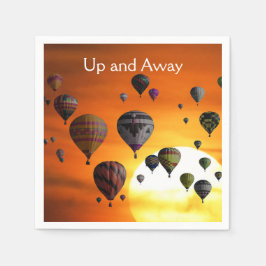 Balões de ar quente em guardanapos de voo