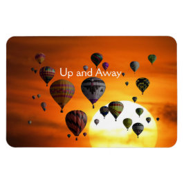 Balões de ar quente em ímã de voo