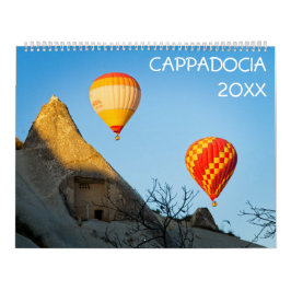 Balões de ar quente no calendário da Cappadocia