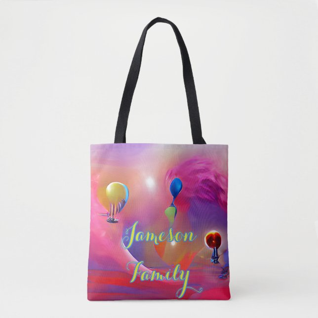 Balões de Boas-vindas da família Beach Tote Bag (Frente)
