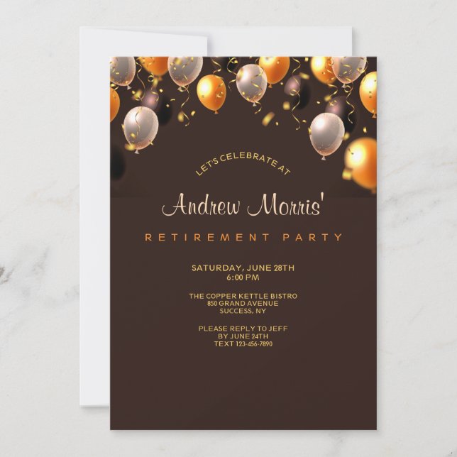 Balões de Convite para Celebração (Frente)