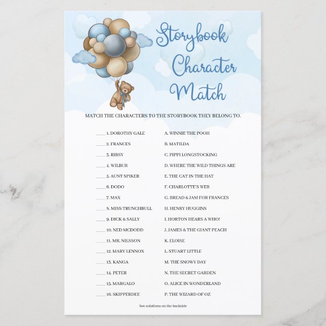 Balões de ursinho de ursinho bonitinho Correspondê (Frente)