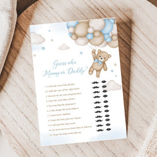 Balões de Urso Azul Chá de fraldas Adivinha Quem J