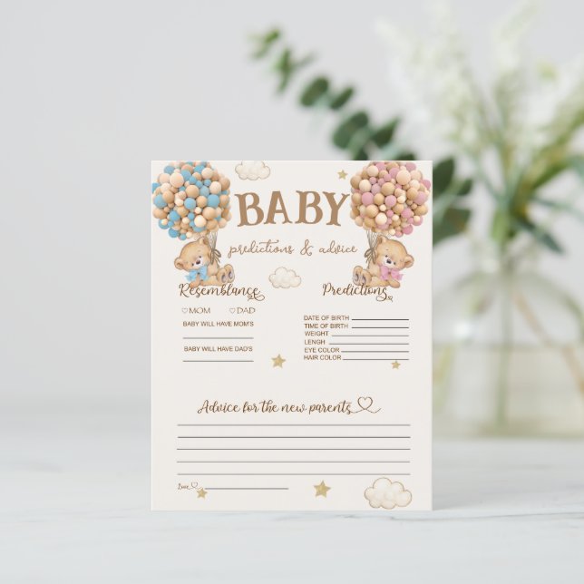 balões de ursos para bebês e jogos de aconselhamen (Em pé/Frente)