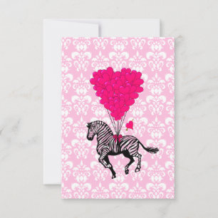 Balões de zebra e coração cor-de-rosa