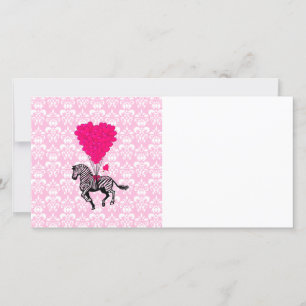 Balões de zebra e coração cor-de-rosa
