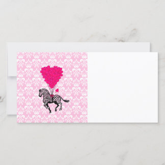 Balões de zebra e coração cor-de-rosa