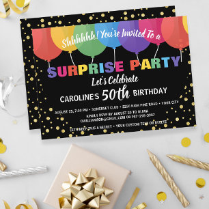 Balões do divertimento do convite do aniversário