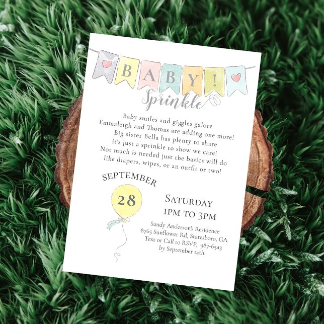 Balões e Urso de Banner de borda de chá de fraldas (Criador carregado)