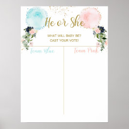 Balões - Faça o seu voto, menina ou Poster