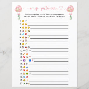 Balões Rosa Emoji - Jogo de Chá de fraldas de Imag