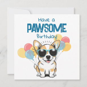 Baloões Divertidos de Aniversário do Corgi Legal
