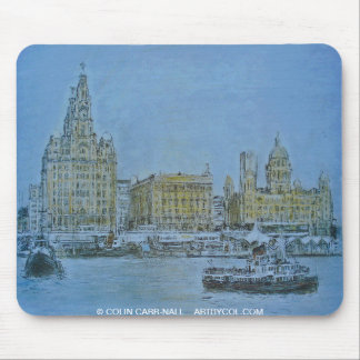 Balsa através do Mersey Mousepad Colin Carr-Nall