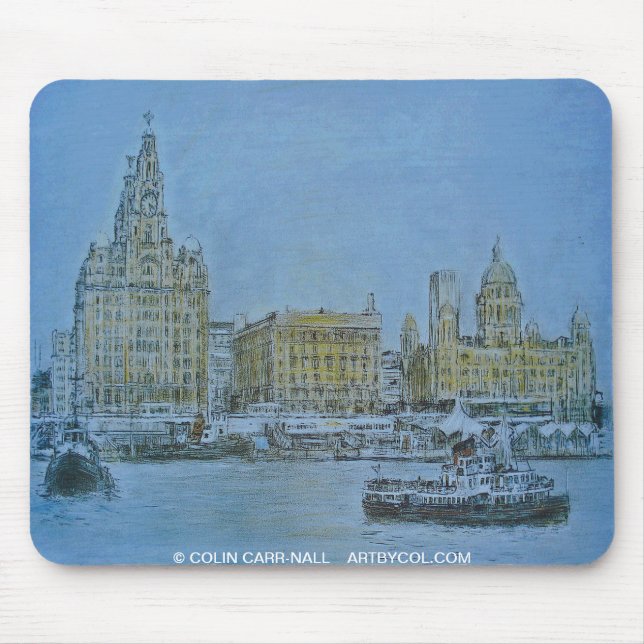 Balsa através do Mersey Mousepad Colin Carr-Nall (Frente)