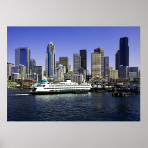Balsa de Seattle e poster das construções