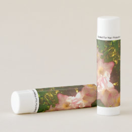Bálsamo Labial com Flores Rosadas em Flor