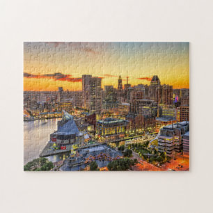 Baltimore Sunset Cityscape Quebra-cabeça